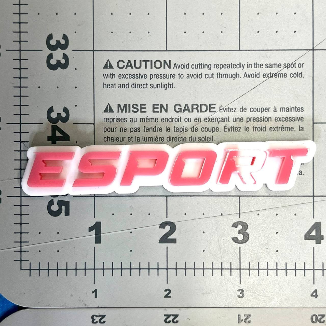 1PC ESPORT Emblem – 3D Acrylic Multicolor Tailgate Fender Car Truck SUV Badge
