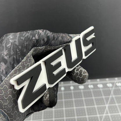 1PC ZEUS 3D Acrylic Emblem – Multicolor Car Badge Decal for Trucks, SUVs, Cars