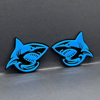 1pc SHARK 3D Emblem – Multicolor Acrylic Badge for Car Fender & Trunk