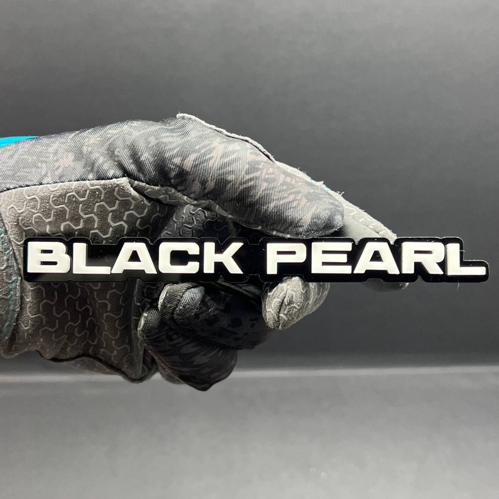 1PC Black Pearl Emblem – Custom 3D Multicolor Acrylic Car & Truck Badge