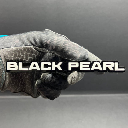 1PC Black Pearl Emblem – Custom 3D Multicolor Acrylic Car & Truck Badge