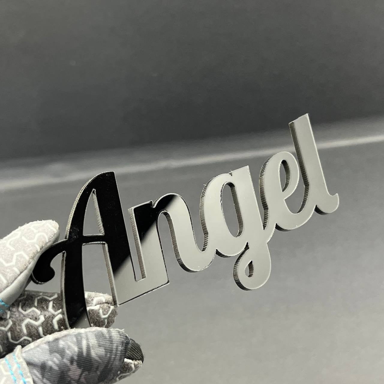 1PC Angel Emblem – 3D Multicolor Acrylic Car Badge Decal for Truck SUV Auto