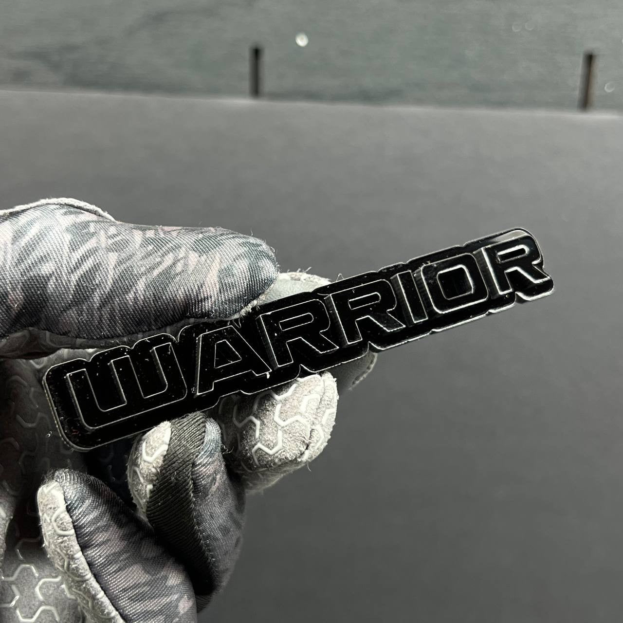 1PC Warrior Logo Emblem Custom Acrylic 3D Car Badge Decal for SUV Truck, Fender