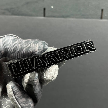 1PC Warrior Logo Emblem Custom Acrylic 3D Car Badge Decal for SUV Truck, Fender