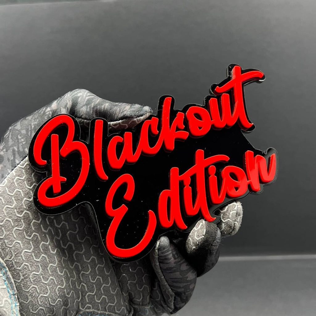 1PCS Blackout Edition Emblem – 3D Multicolor Acrylic Car, Truck & SUV Badge