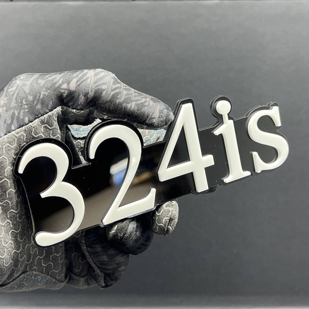 1pcs 324is 3D Emblem – Custom Acrylic Fender & Tailgate Badge for BMW Cars