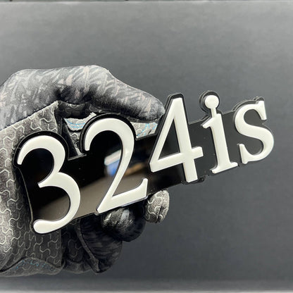 1pcs 324is 3D Emblem – Custom Acrylic Fender & Tailgate Badge for BMW Cars
