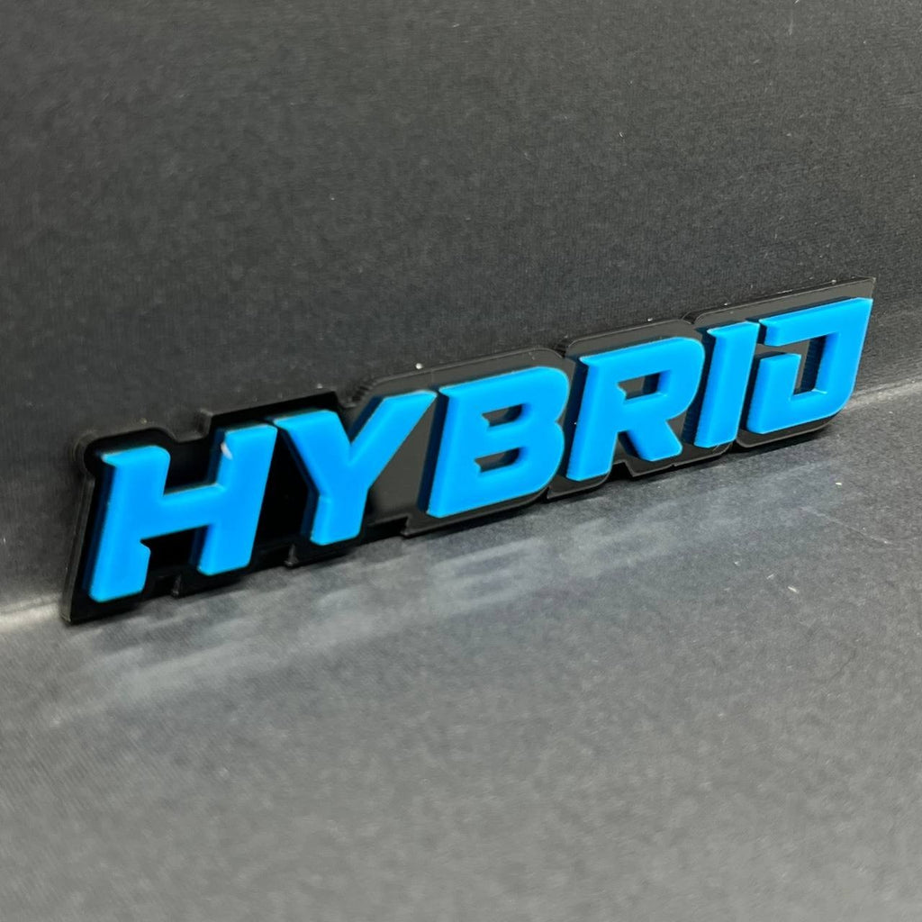 1PC HYBRID Emblem – 3D Multicolor Acrylic Car & Truck Fender Badge Decal