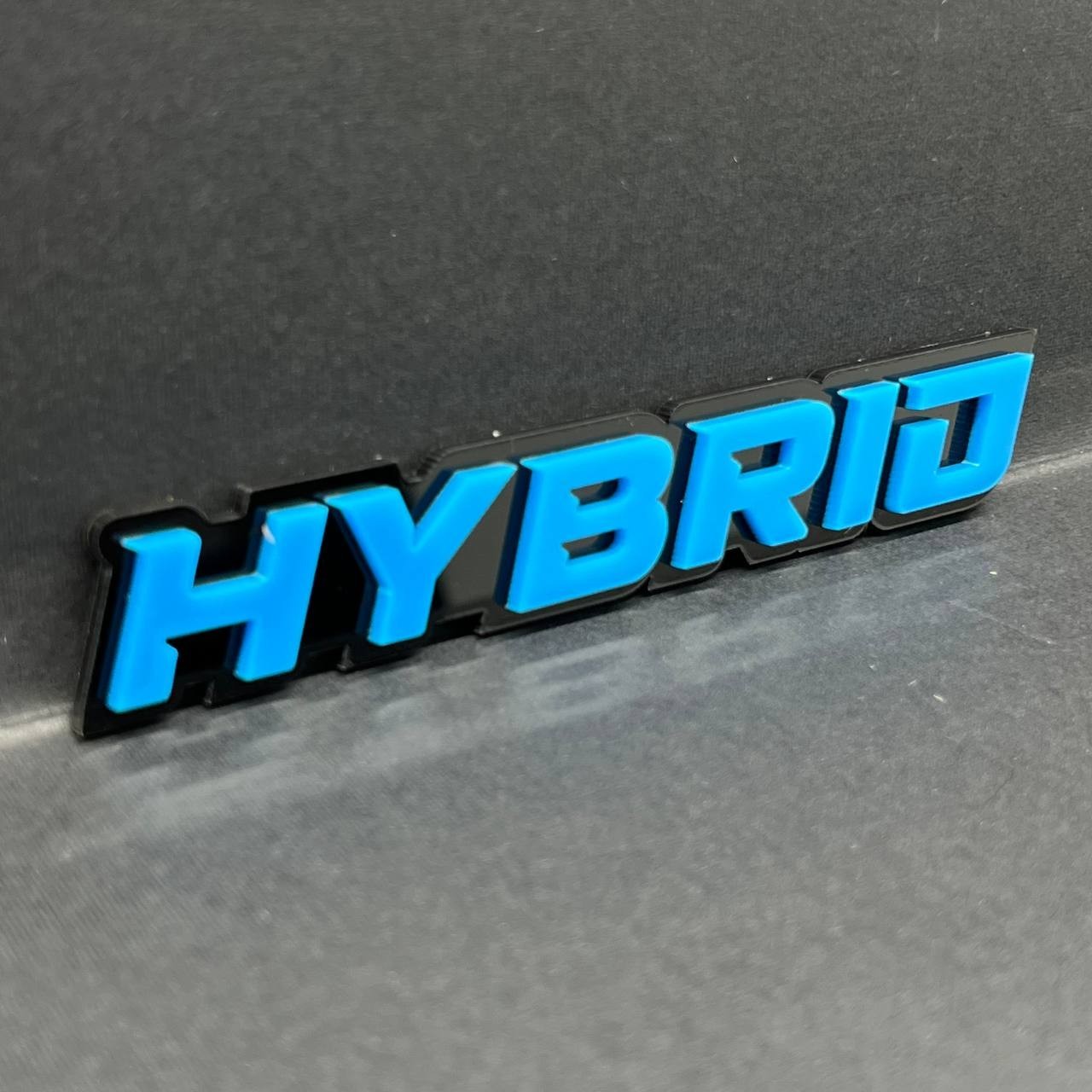 1PC HYBRID Emblem – 3D Multicolor Acrylic Car & Truck Fender Badge Decal