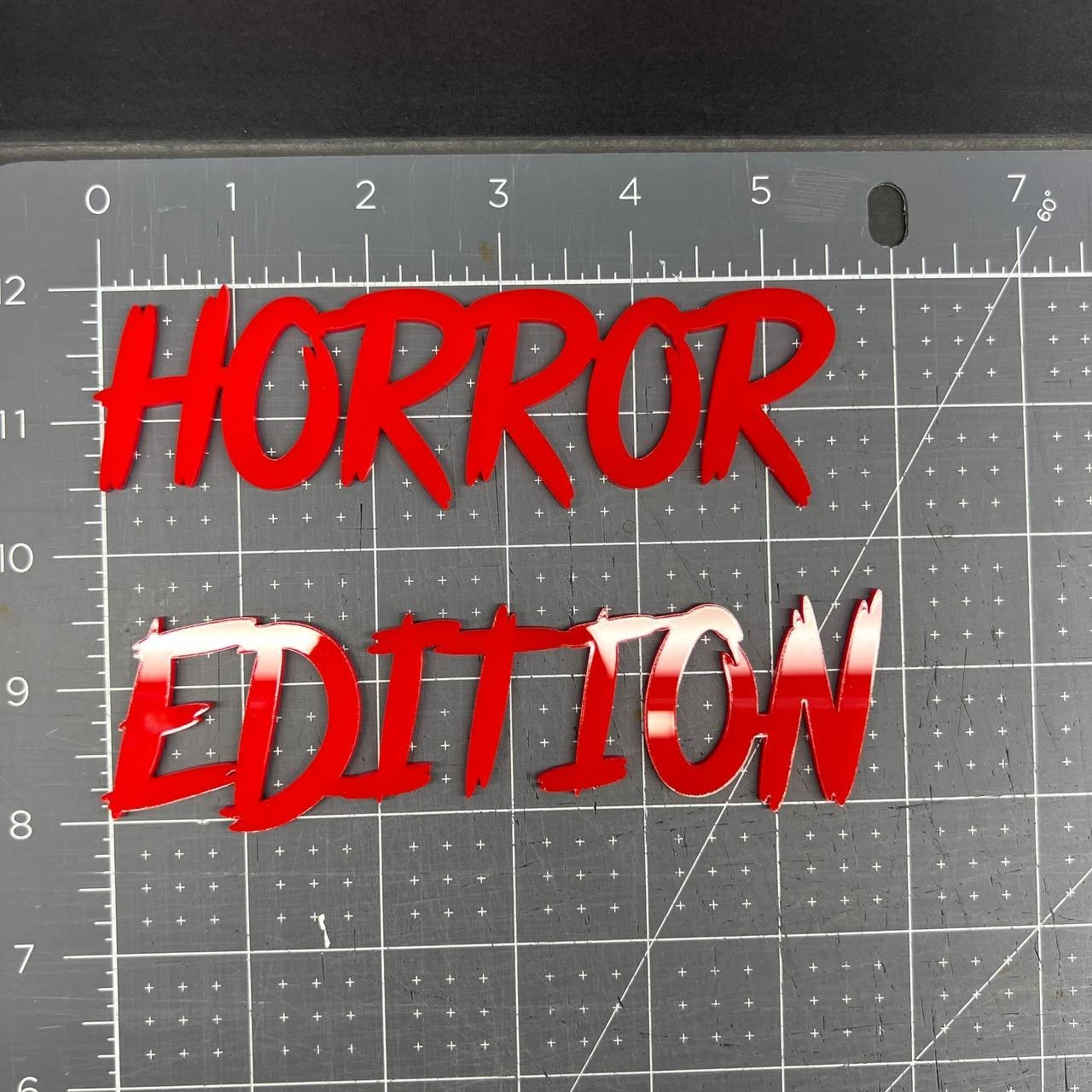 1PC HORROR Edition Emblem – 3D Multicolor Acrylic Car Badge Decal Sticker