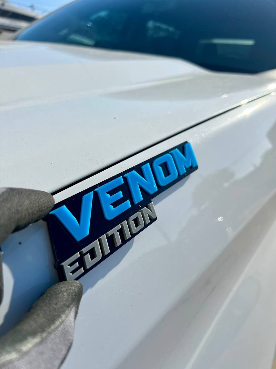 1pcs Venom Edition Emblem Car Badges Badass 3D Sticker Decal Multicolor