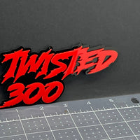 1PC Twisted 300 Emblem – 3D Multicolor Acrylic Car Badge for Fender & Tailgate