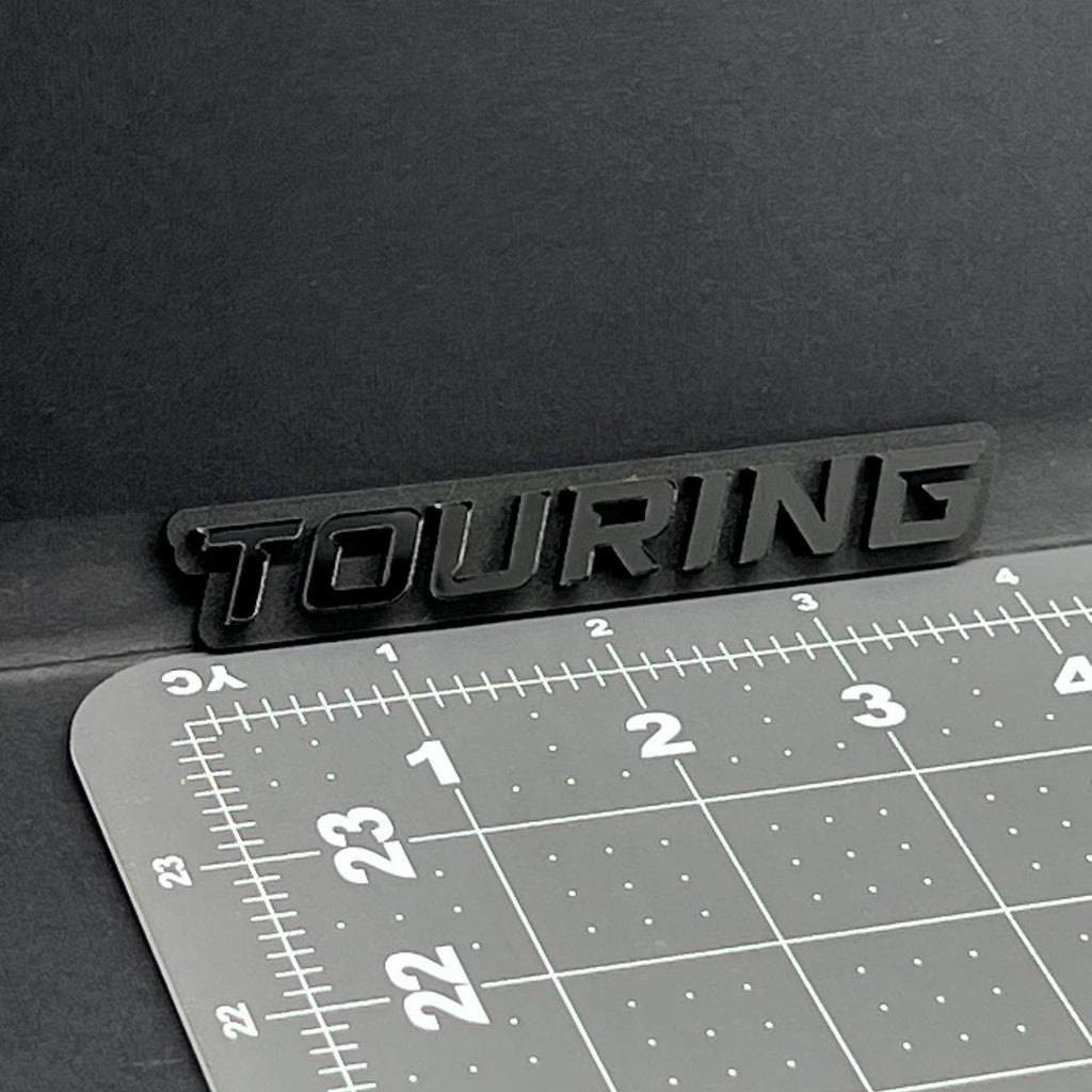 1PC TOURING Emblem – 3D Acrylic Tailgate Badge Decal for Car, Truck, SUV