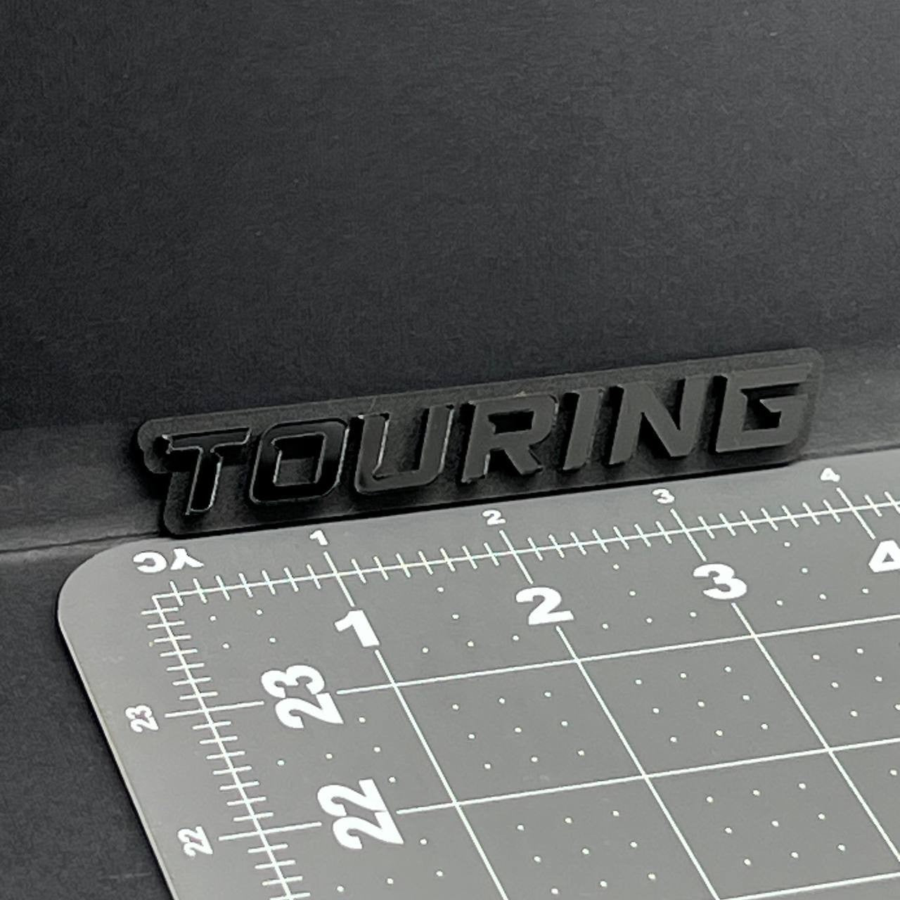 1PC TOURING Emblem – 3D Acrylic Tailgate Badge Decal for Car, Truck, SUV