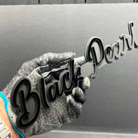 1pc Black Pearl Multicolor 3D Car Emblem – Acrylic Custom Vehicle Badge