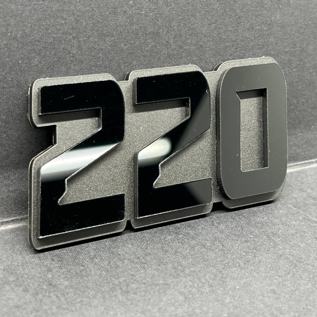 1PCS 220 Emblem – Custom 3D Multicolor Acrylic Car Exterior Badge