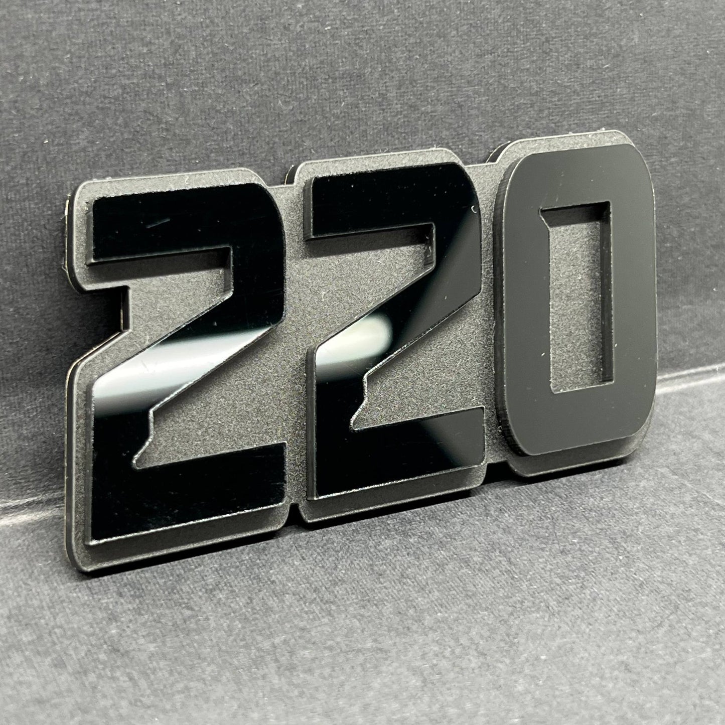 1PCS 220 Emblem – Custom 3D Multicolor Acrylic Car Exterior Badge