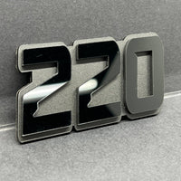 1PCS 220 Emblem – Custom 3D Multicolor Acrylic Car Exterior Badge