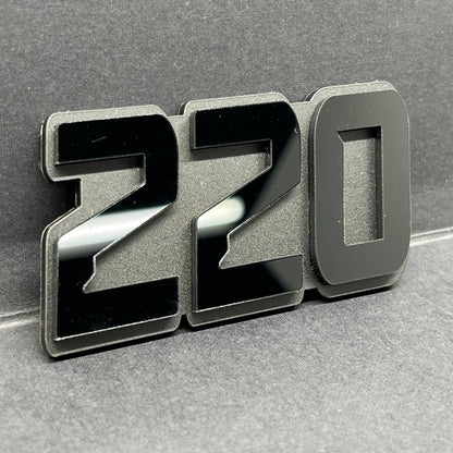 1PCS 220 Emblem – Custom 3D Multicolor Acrylic Car Exterior Badge