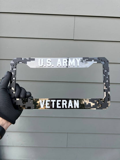 Veteran U.S. Army Black License Plate Frame Cover, Frame, car frame