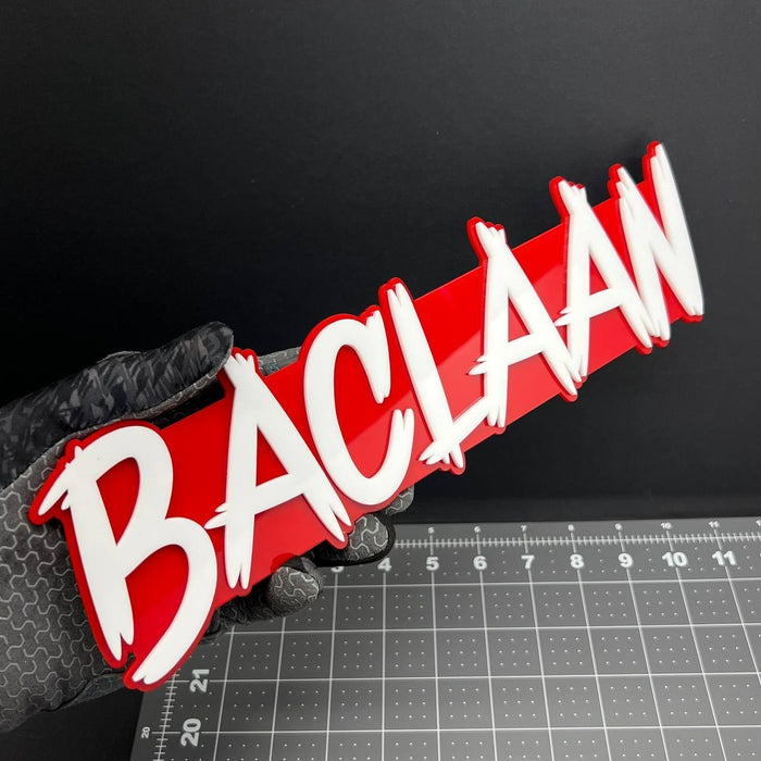 1PC BACLAAN Emblem – 3D Multicolor Acrylic Car Badge Decal for Truck SUV Auto