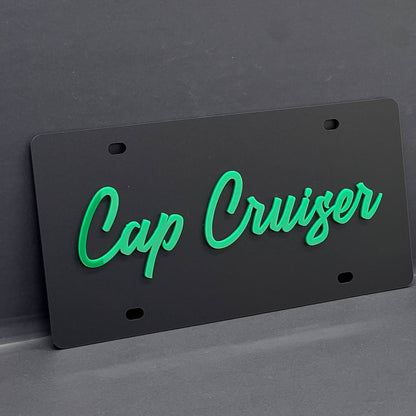 Black License plate Car Tag Personalized Acrylic 12x6 License Plate car truck