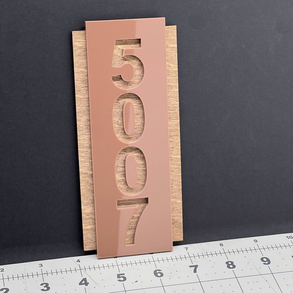 Hotel Room Number Sign – Wood & Acrylic Apartment Door Signage Custom