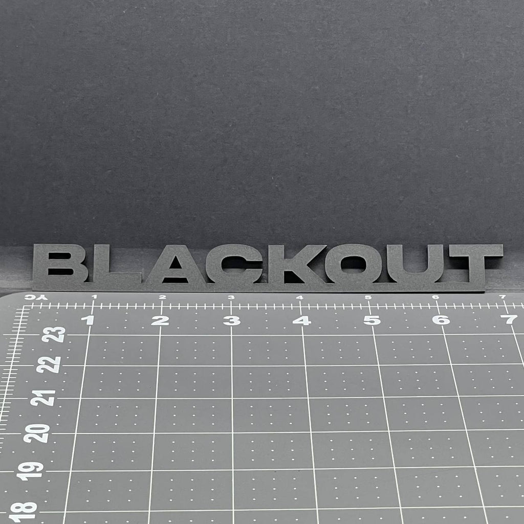 1PC BLACKOUT Emblem – 3D Multicolor Acrylic Car Badge Decal for Car Truck SUV