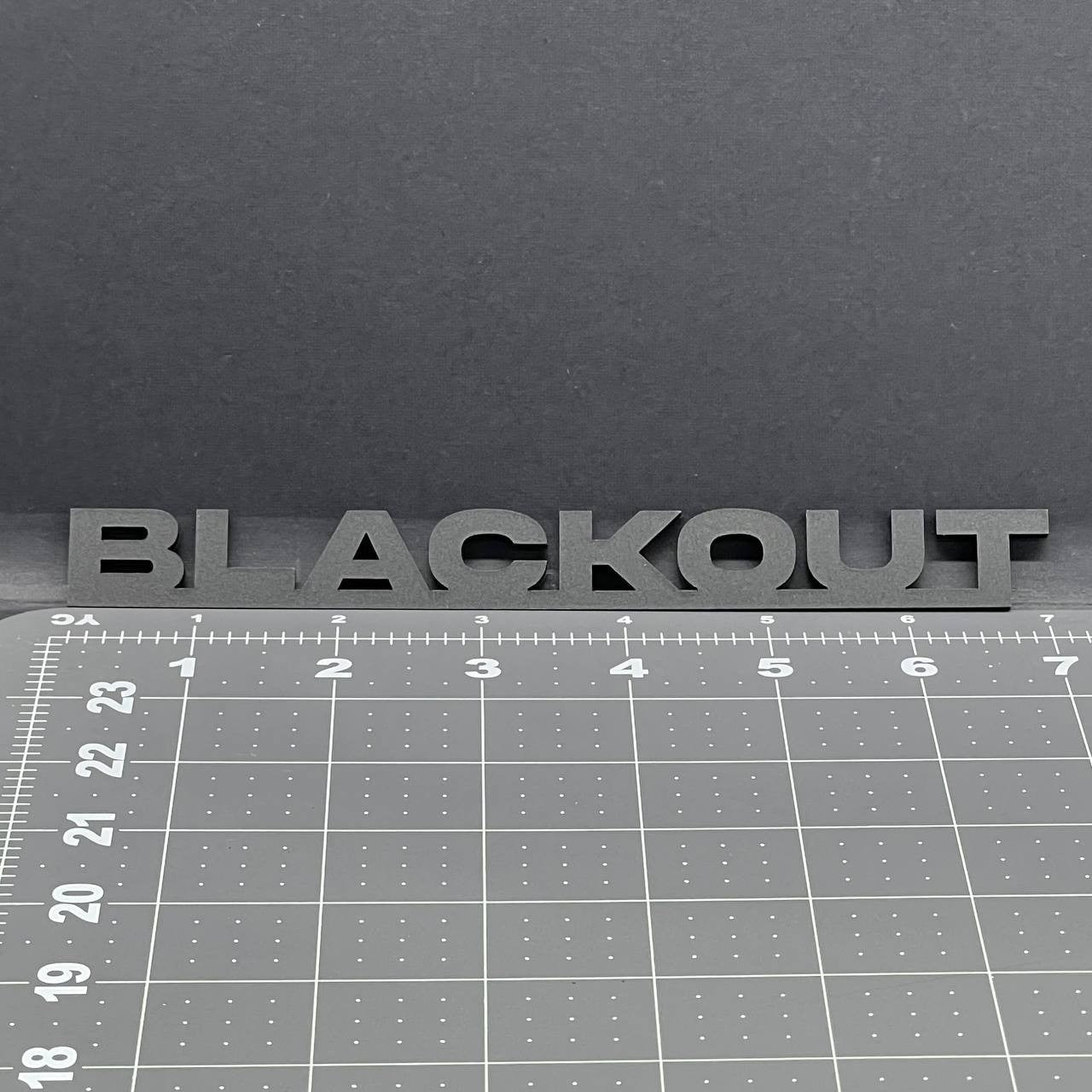 1PC BLACKOUT Emblem – 3D Multicolor Acrylic Car Badge Decal for Car Truck SUV
