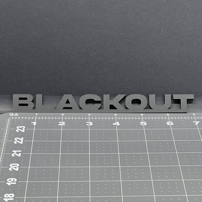 1PC BLACKOUT Emblem – 3D Multicolor Acrylic Car Badge Decal for Car Truck SUV