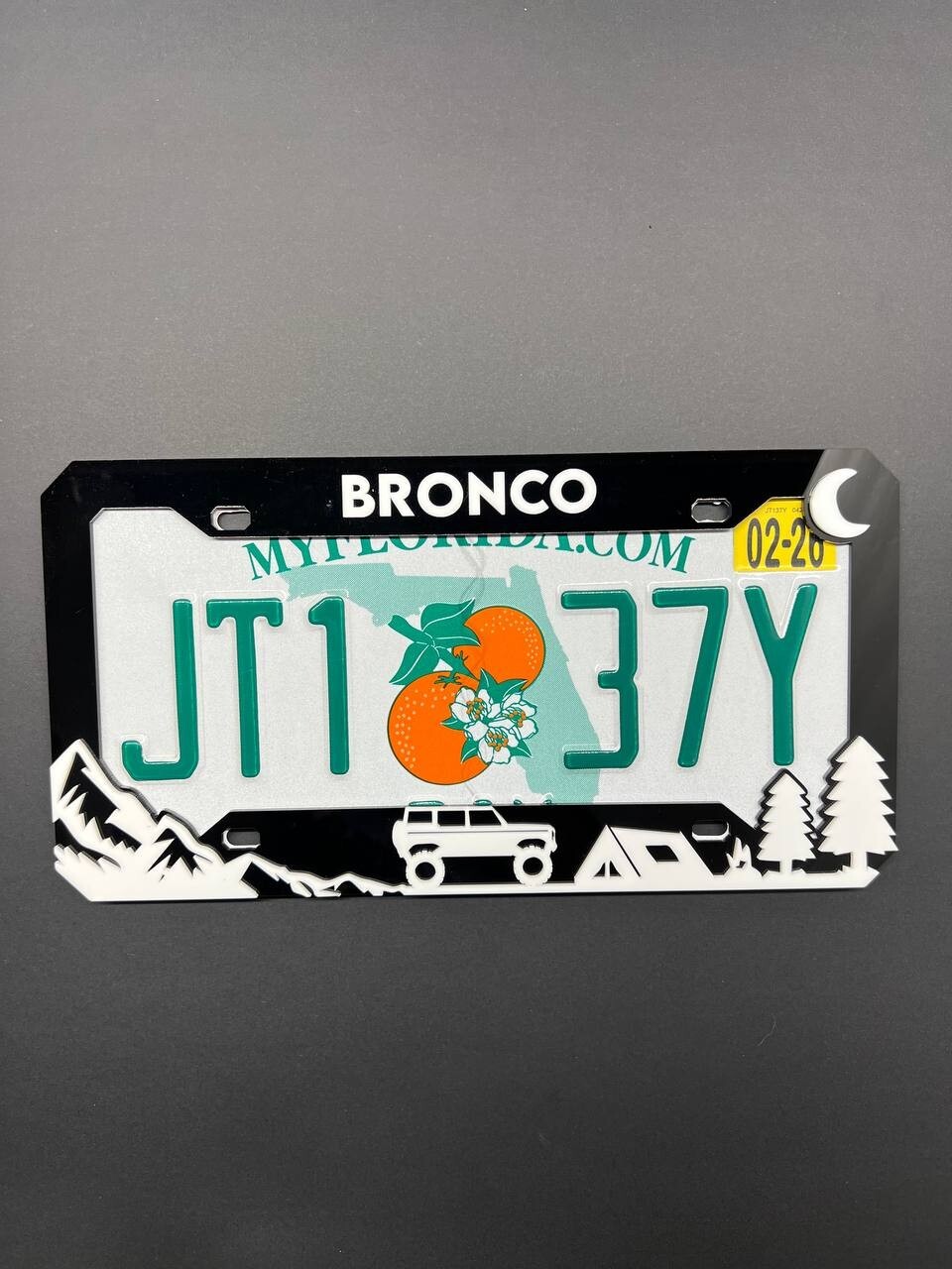 BRONCO Custom LICENSE PLATE FRAME COLOR CHOICE