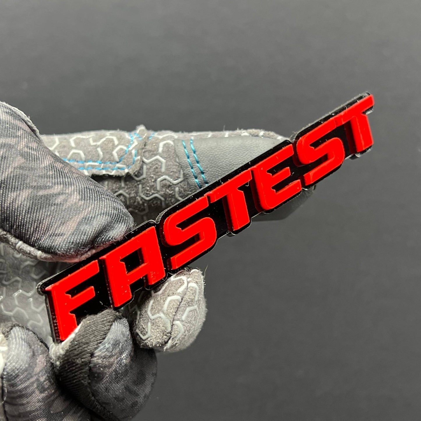 1pc FASTEST Multicolor 3D Emblem – Acrylic Fender or Trunk Car Badge