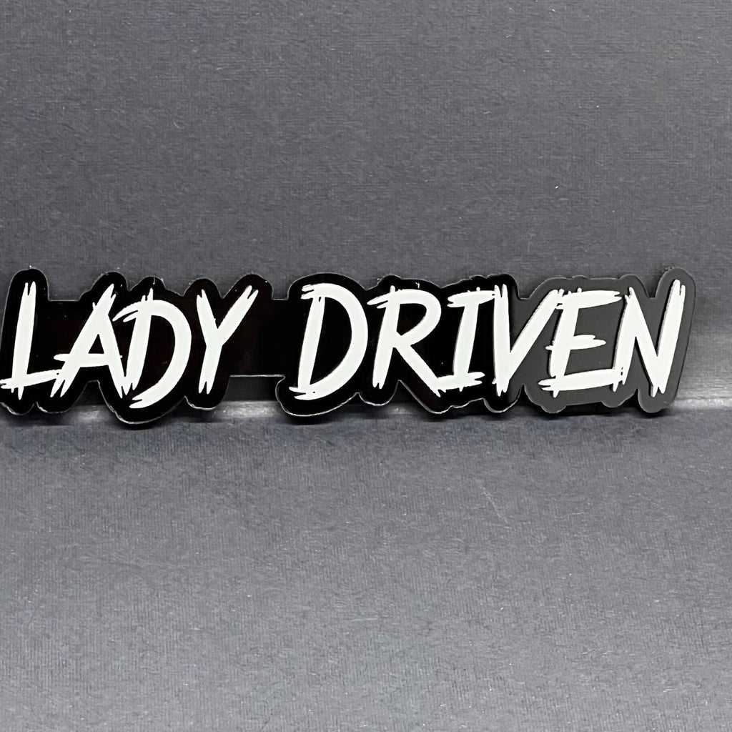 1PC Lady Driven 3D Emblem – Custom Fender or Tailgate Badge for Car SUV or Truck