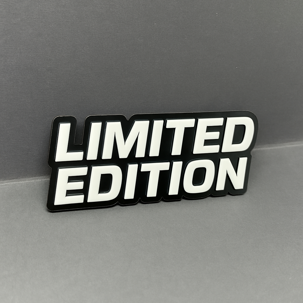 1PC LIMITED EDITION Emblem – Custom 3D Acrylic Multicolor Car Fender Sticker