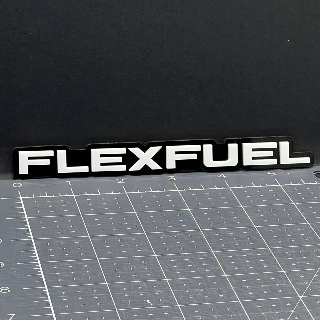 1PC FLEXFUEL Emblem – 3D Multicolor Acrylic Car Badge Decal for Fender/Trunk