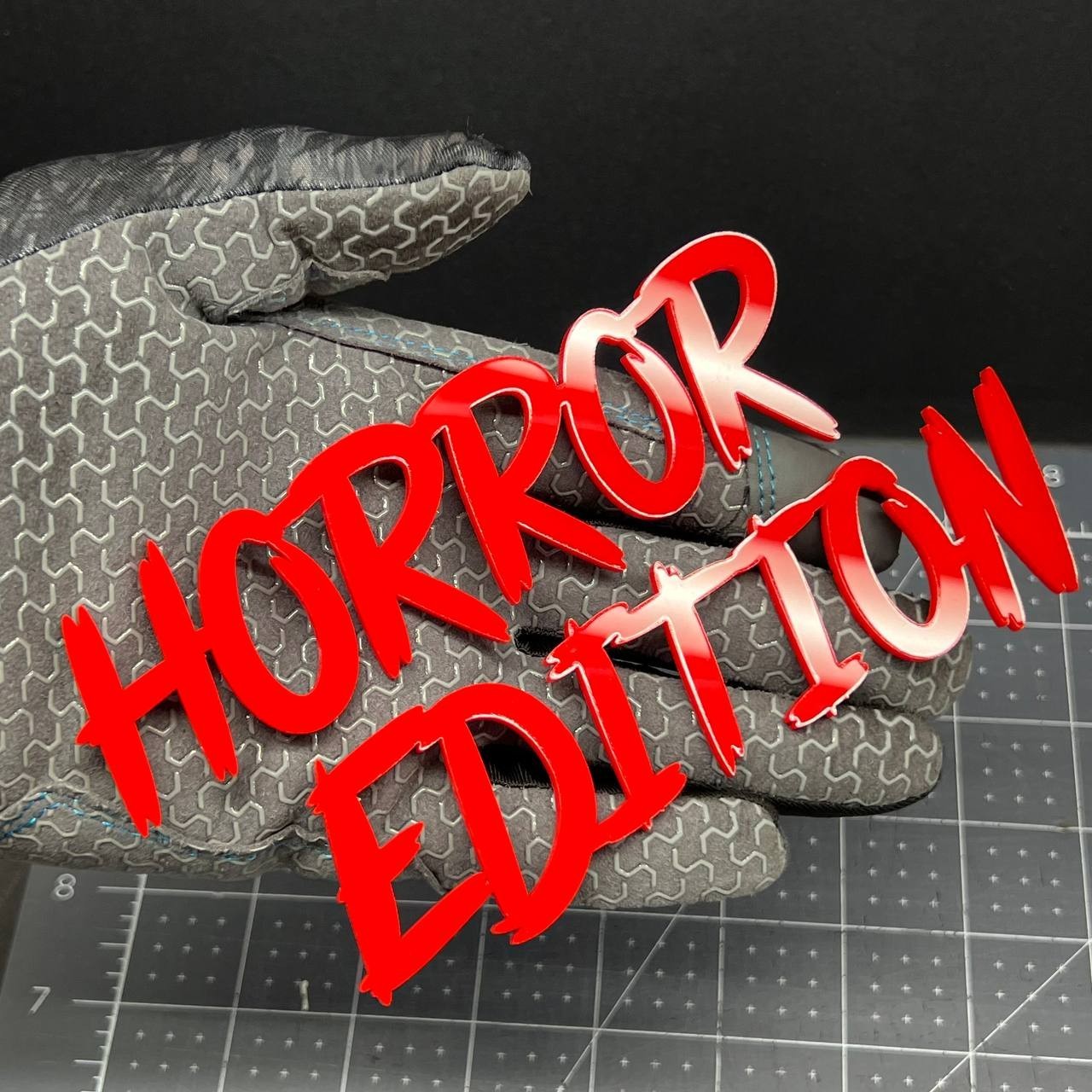 1PC HORROR Edition Emblem – 3D Multicolor Acrylic Car Badge Decal Sticker
