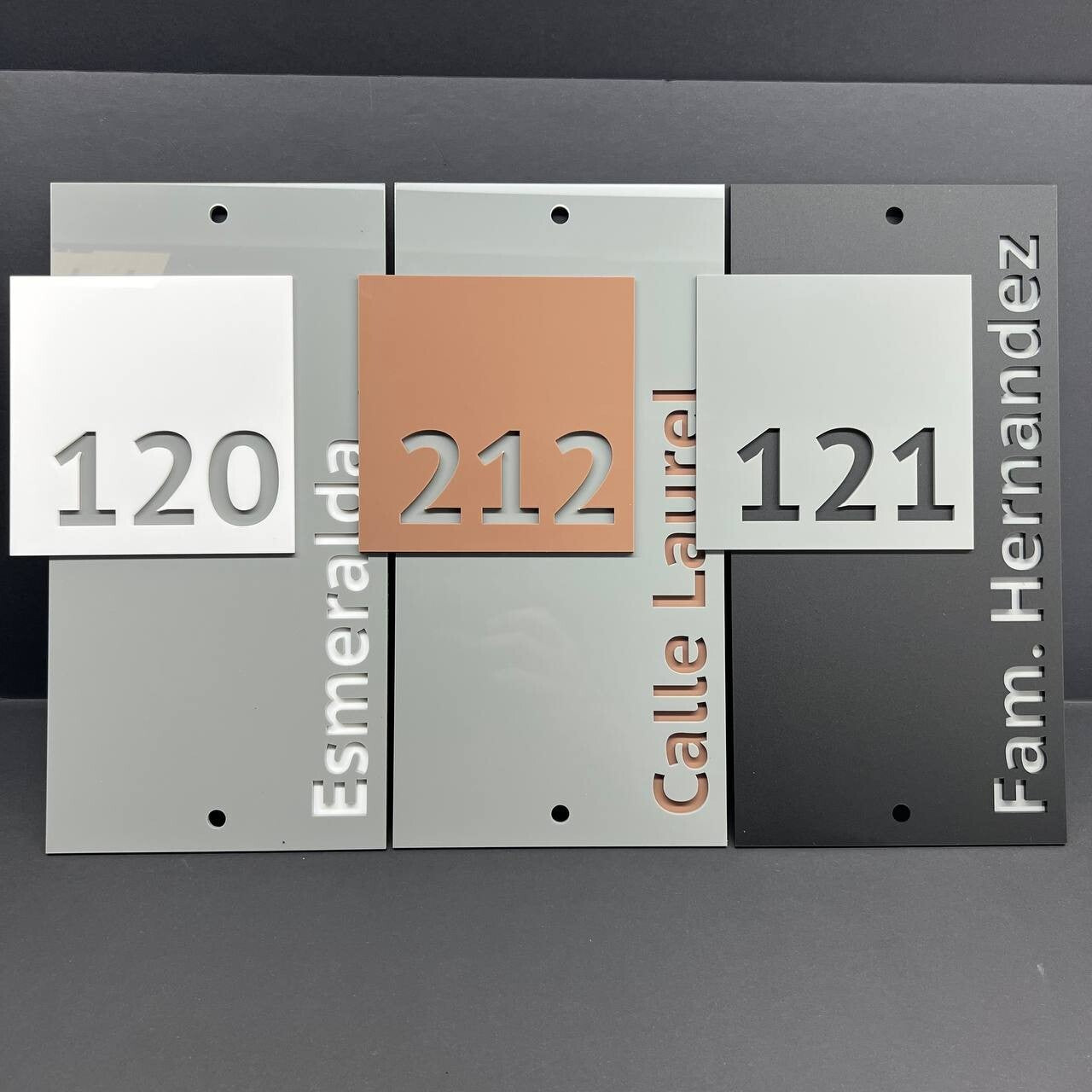 House Number Sign MULTI COLOR Personalized Modern Address Plate Custom Home