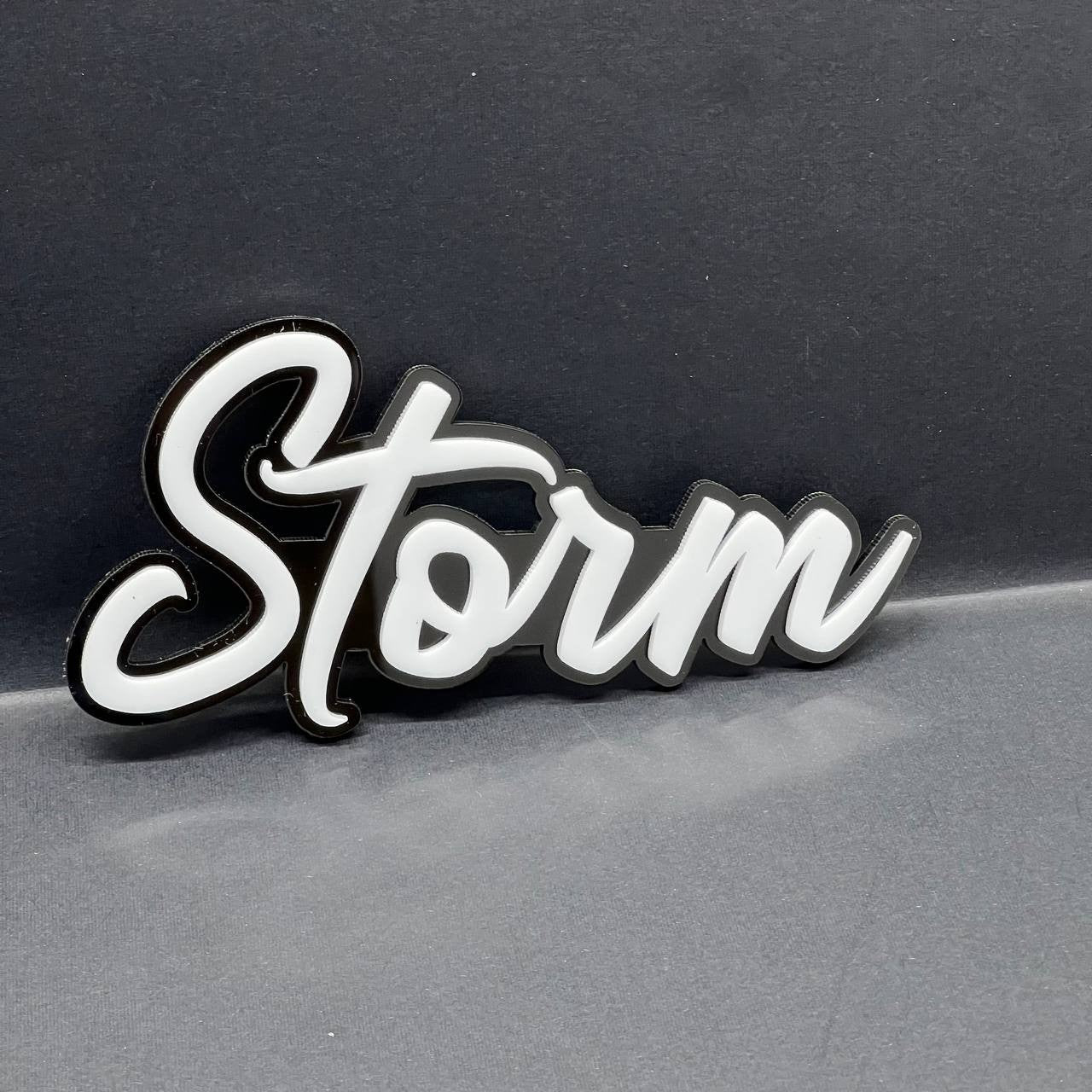 1pcs STORM 3D Emblem Custom Fender or Tailgate Badge for Car, SUV, or Truck