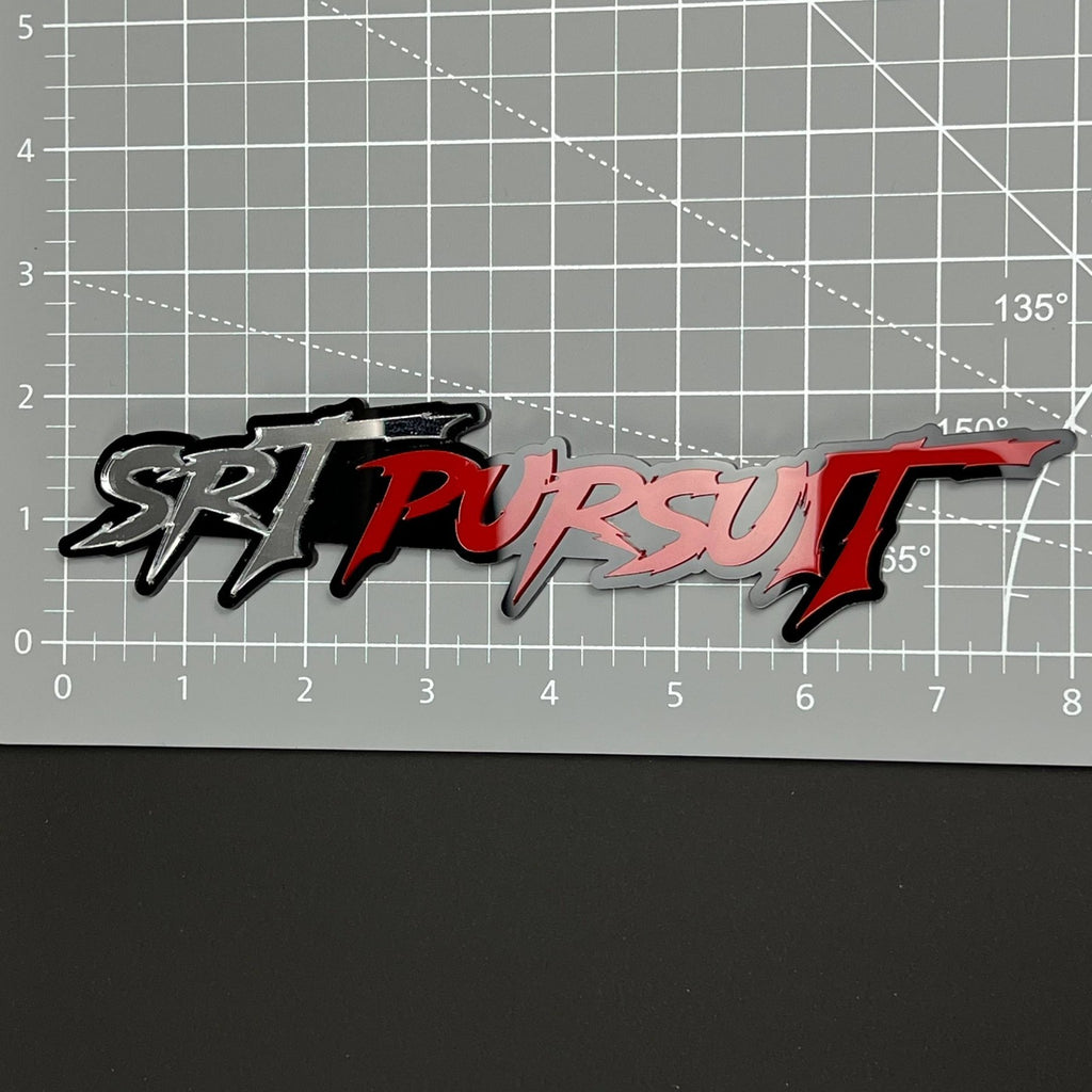 1PC SRT PURSUIT 3D Acrylic Badge – Car Truck Fender Tailgate Trunk Sticker Decal