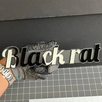1PCS BLACK RAT Emblem – Durable 3D Multicolor Acrylic Car & Truck Badge