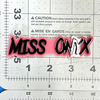 1PC MISS ONYX Emblem – 3D Custom Acrylic Car Fender & Trunk Badge Decal