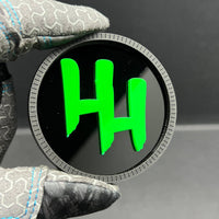 1x MONSTER RATED Multicolor 3D Car Emblem – Durable Acrylic Fender & Trunk Decal