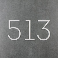 5 Inch White Acrylic Numbers For House Address Outside Modern Acrylic Sign