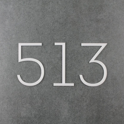 5 Inch White Acrylic Numbers For House Address Outside Modern Acrylic Sign