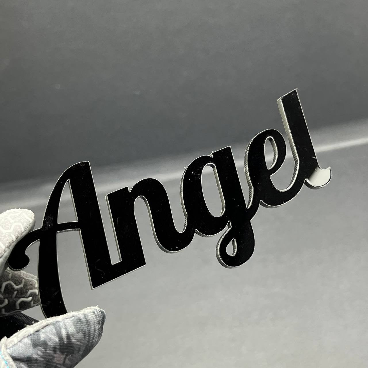 1PC Angel Emblem – 3D Multicolor Acrylic Car Badge Decal for Truck SUV Auto