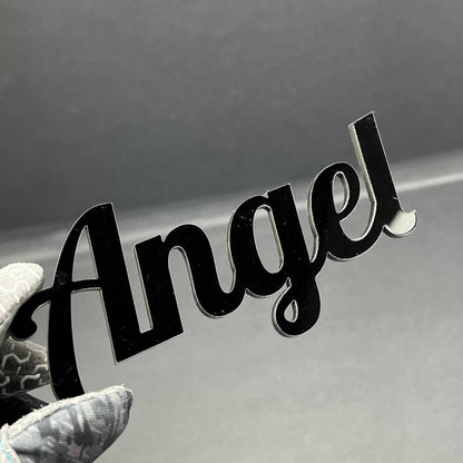 1PC Angel Emblem – 3D Multicolor Acrylic Car Badge Decal for Truck SUV Auto