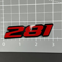 1PCS 281 Emblem Badge – 3D Acrylic Car Truck Fender Trunk Decal