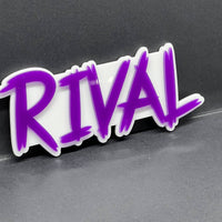 1PCS RIVAL Emblem – Custom 3D Multicolor Badge for Car, Truck & SUV