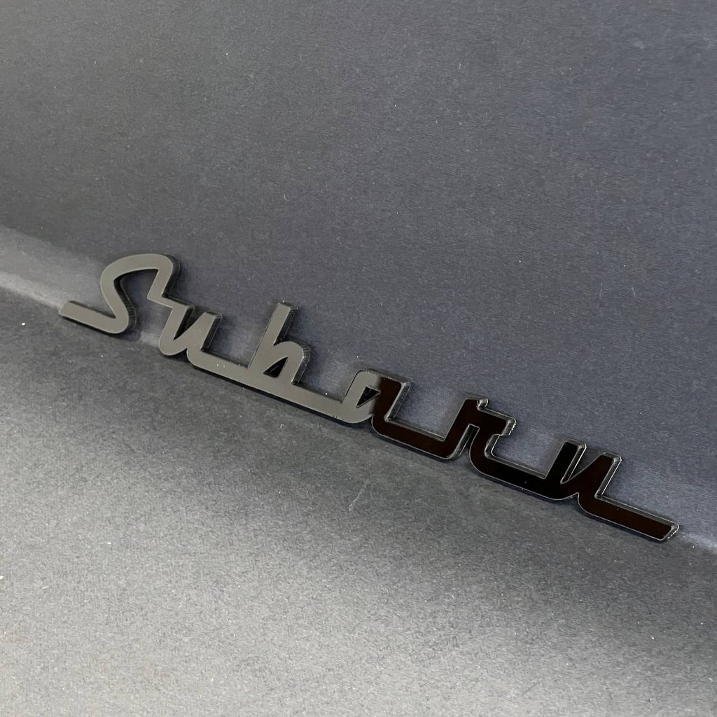 1PC Subaru Black Emblem – 3D Acrylic Fender or Trunk Badge for Subaru Models