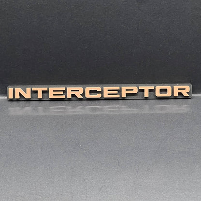 1pc INTERCEPTOR 3D Emblem – Custom Badge for Car, SUV & Truck Fender or Tailgate